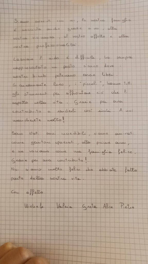 lettera elogio calusco