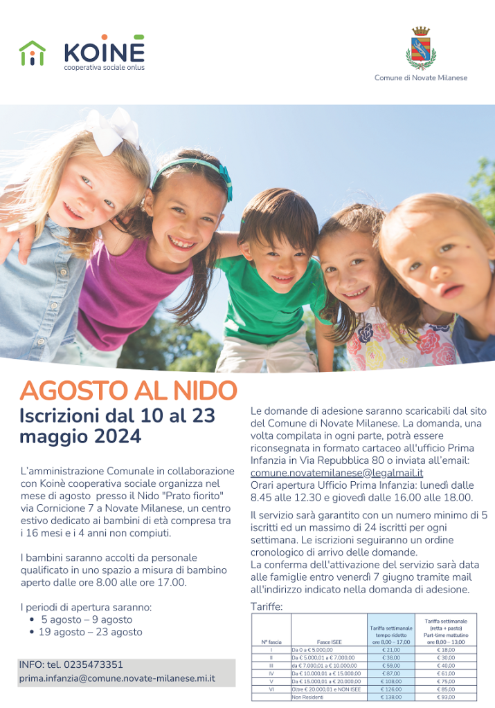 nido agosto novate 2024